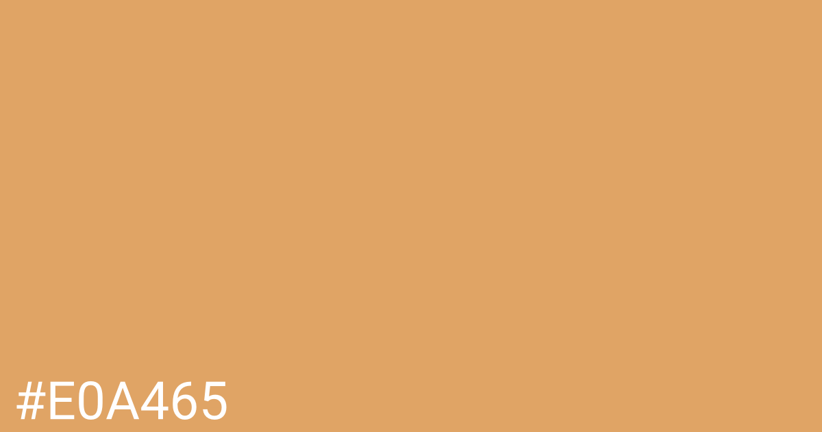 Hex color #e0a465 graphic