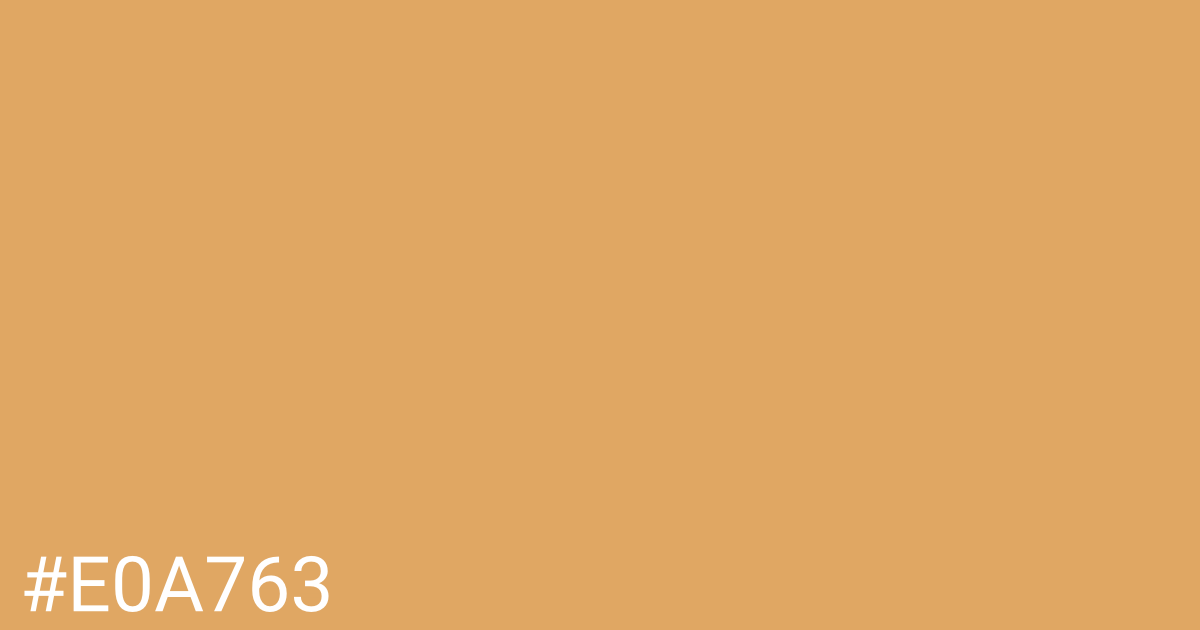 Hex color #e0a763 graphic