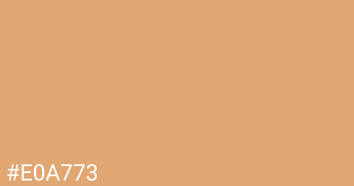 Hex color #e0a773 graphic