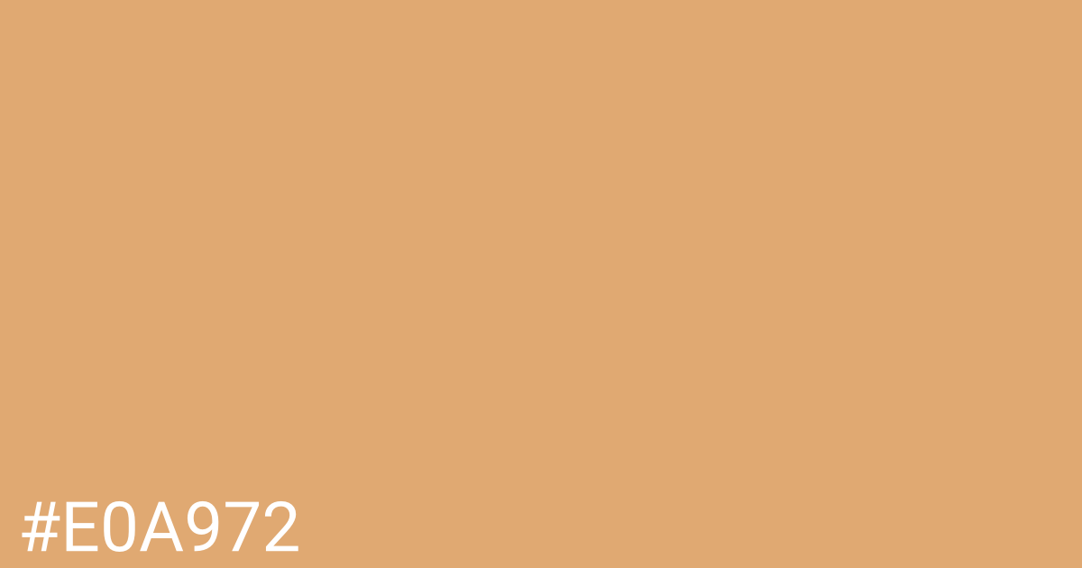 Hex color #e0a972 graphic