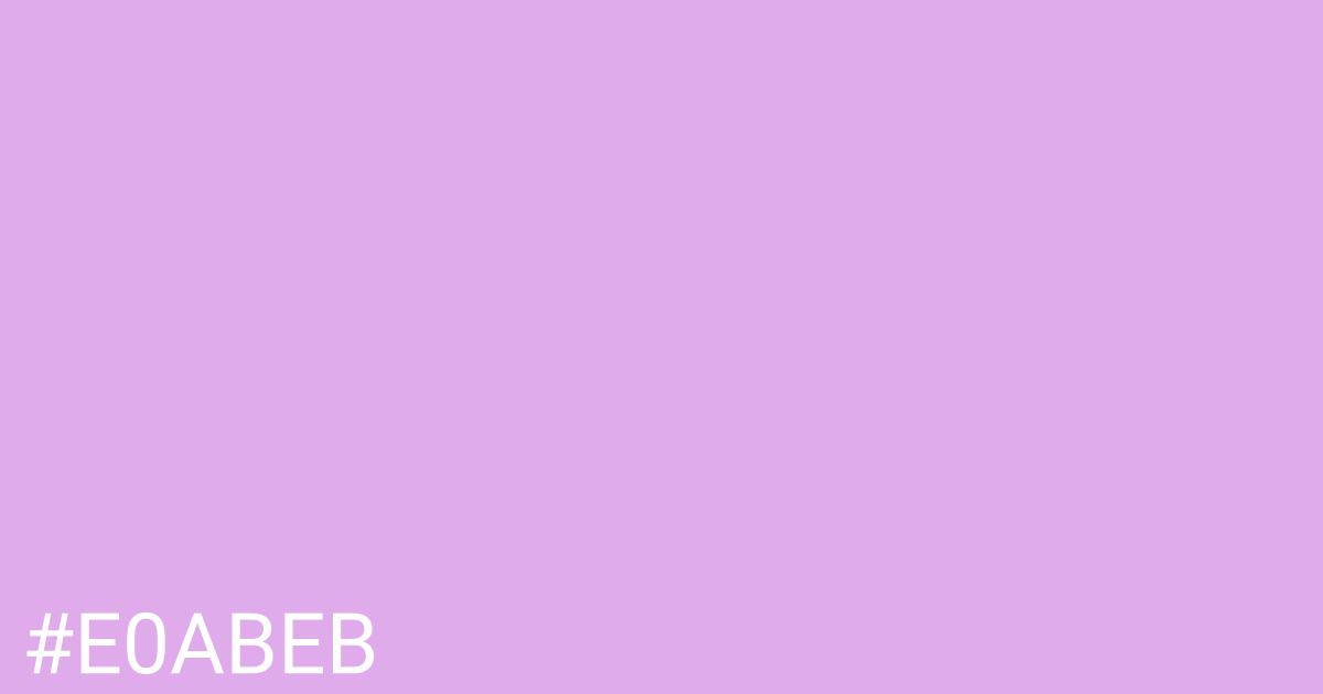 Hex color #e0abeb graphic