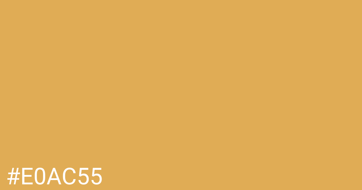 Hex color #e0ac55 graphic