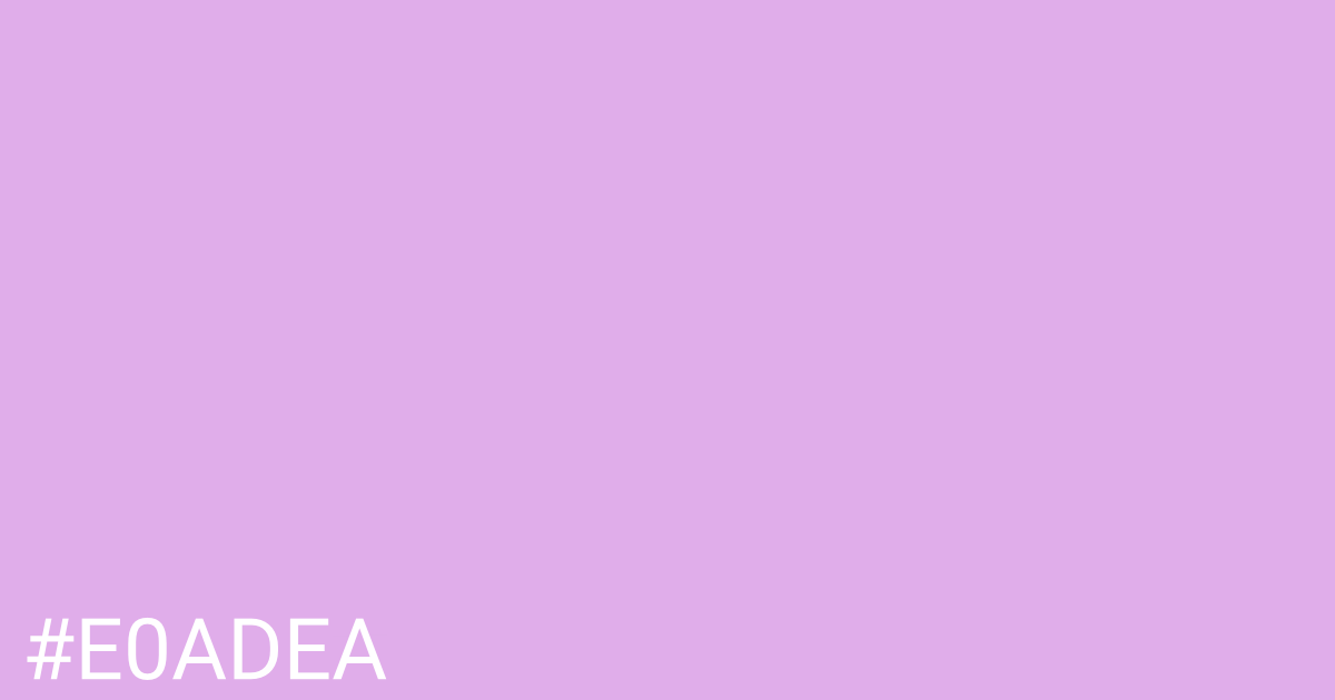 Hex color #e0adea graphic