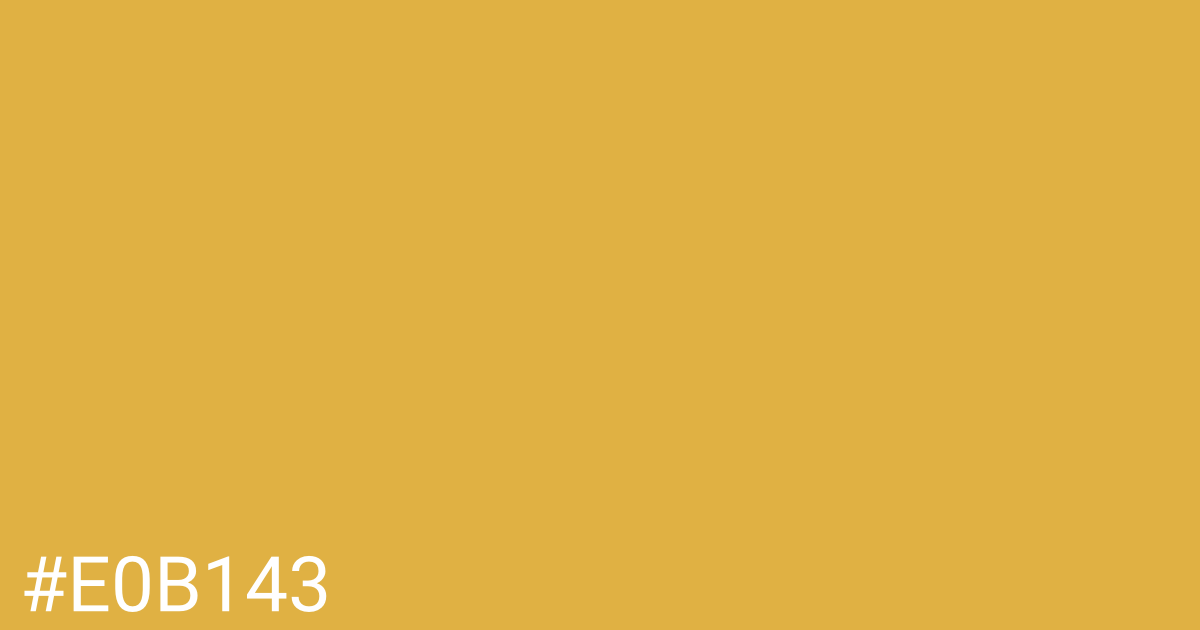 Hex color #e0b143 graphic