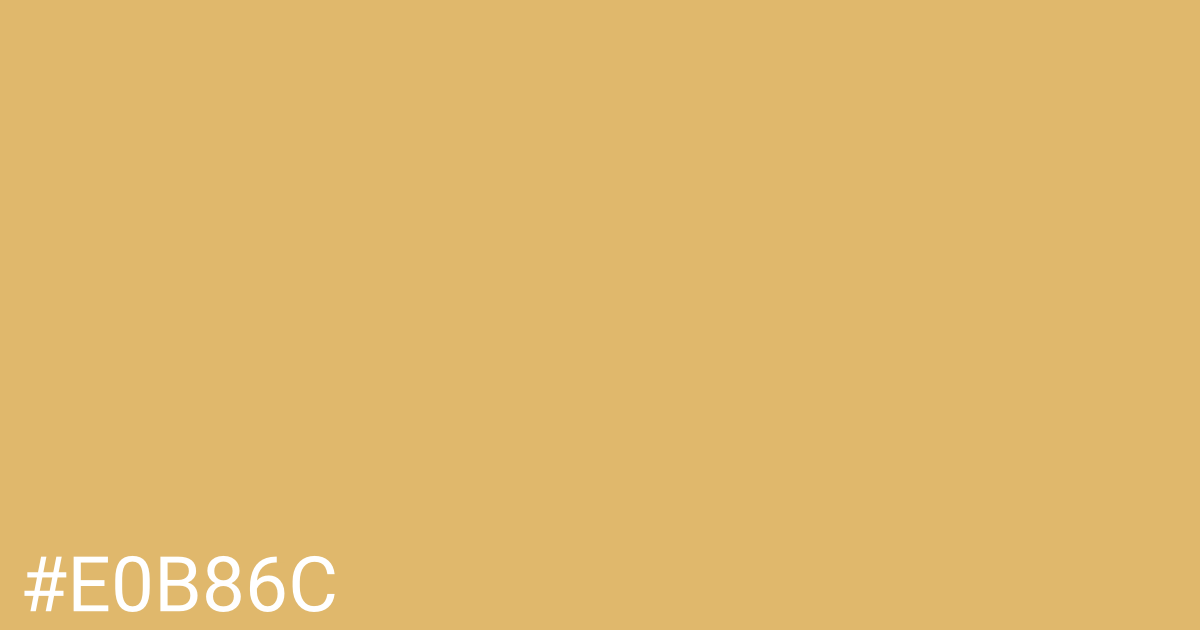 Hex color #e0b86c graphic