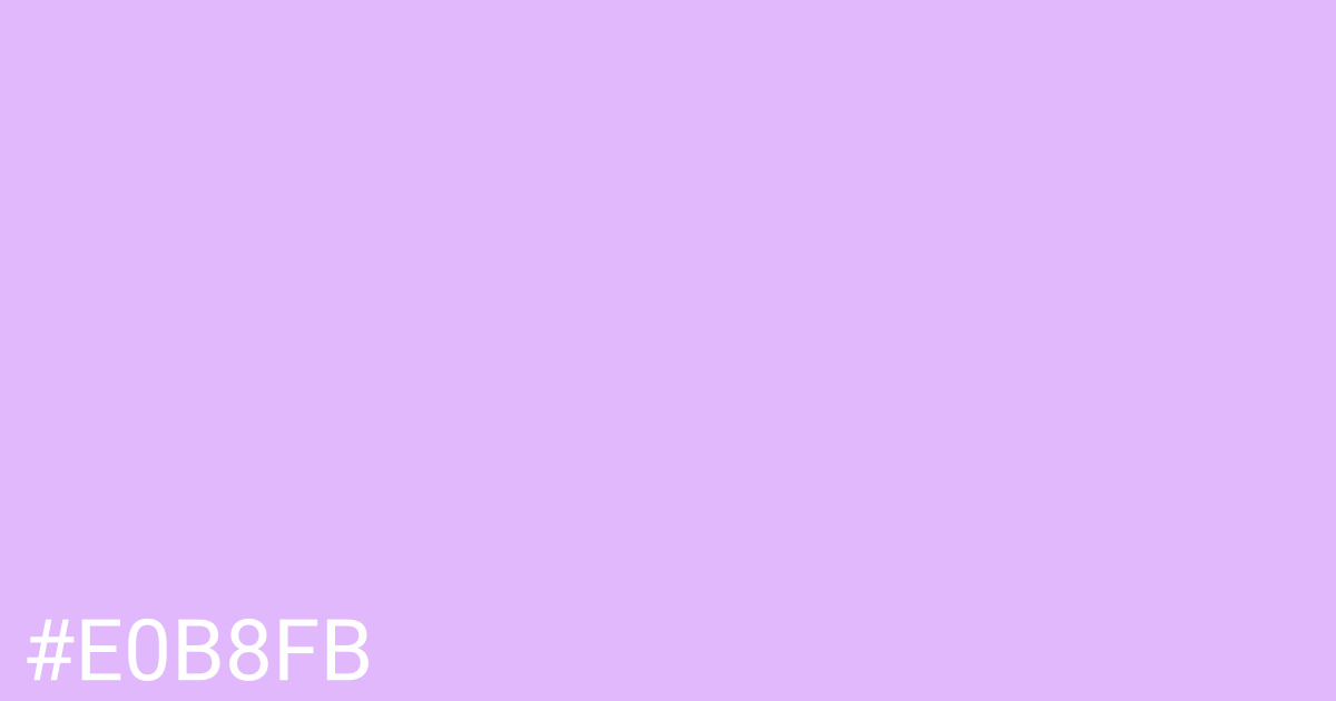 Hex color #e0b8fb graphic