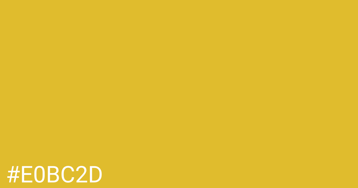 Hex color #e0bc2d graphic