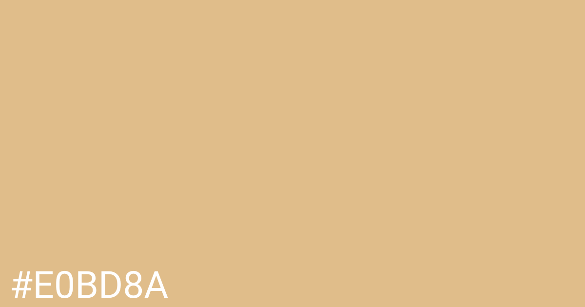 Hex color #e0bd8a graphic