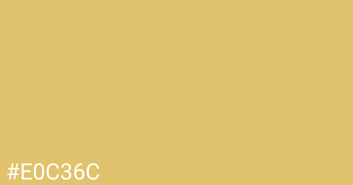 Hex color #e0c36c graphic