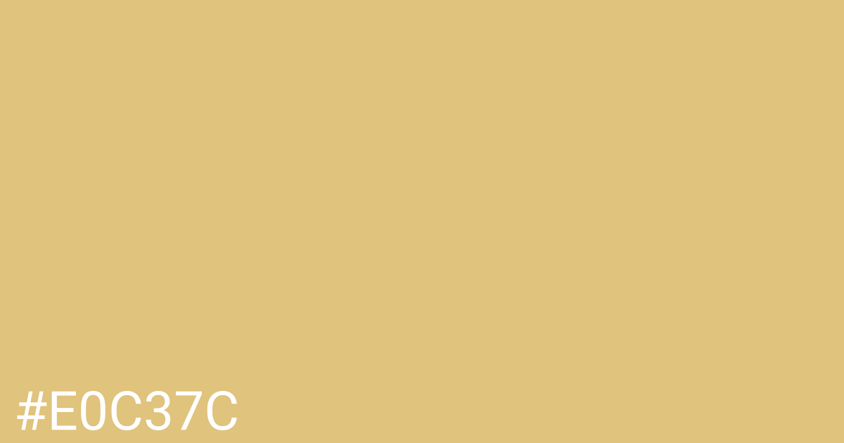 Hex color #e0c37c graphic