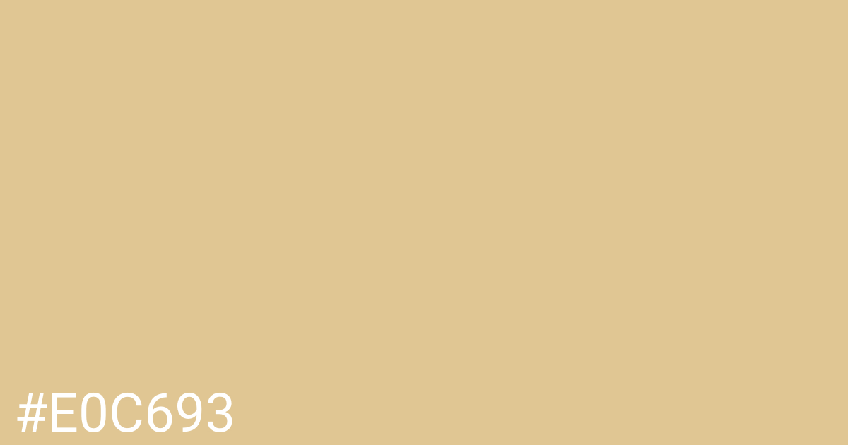 Hex color #e0c693 graphic