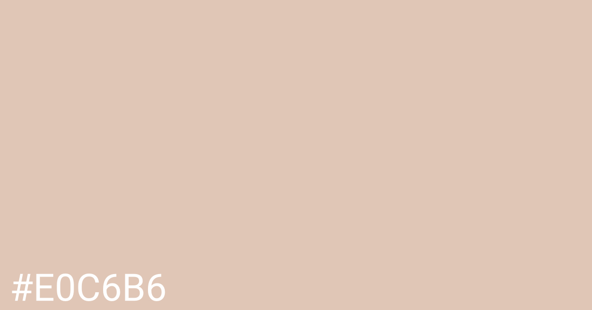 Hex color #e0c6b6 graphic