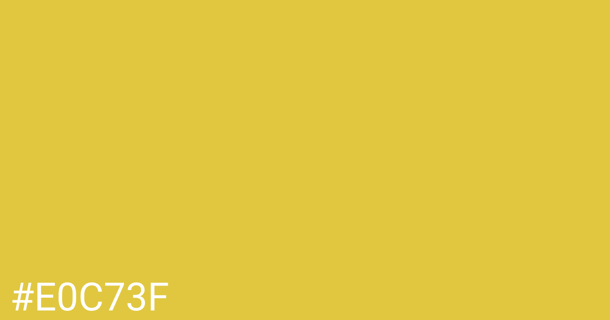Hex color #e0c73f graphic