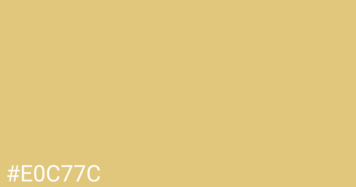 Hex color #e0c77c graphic