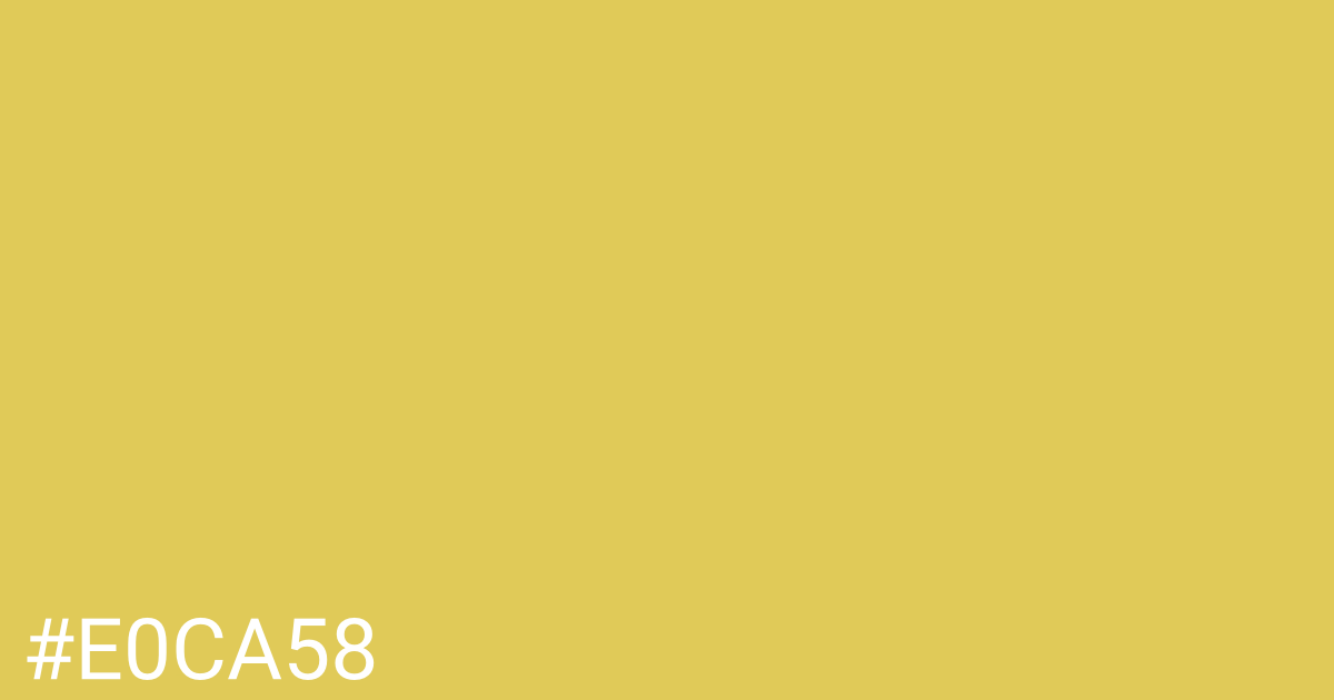 Hex color #e0ca58 graphic