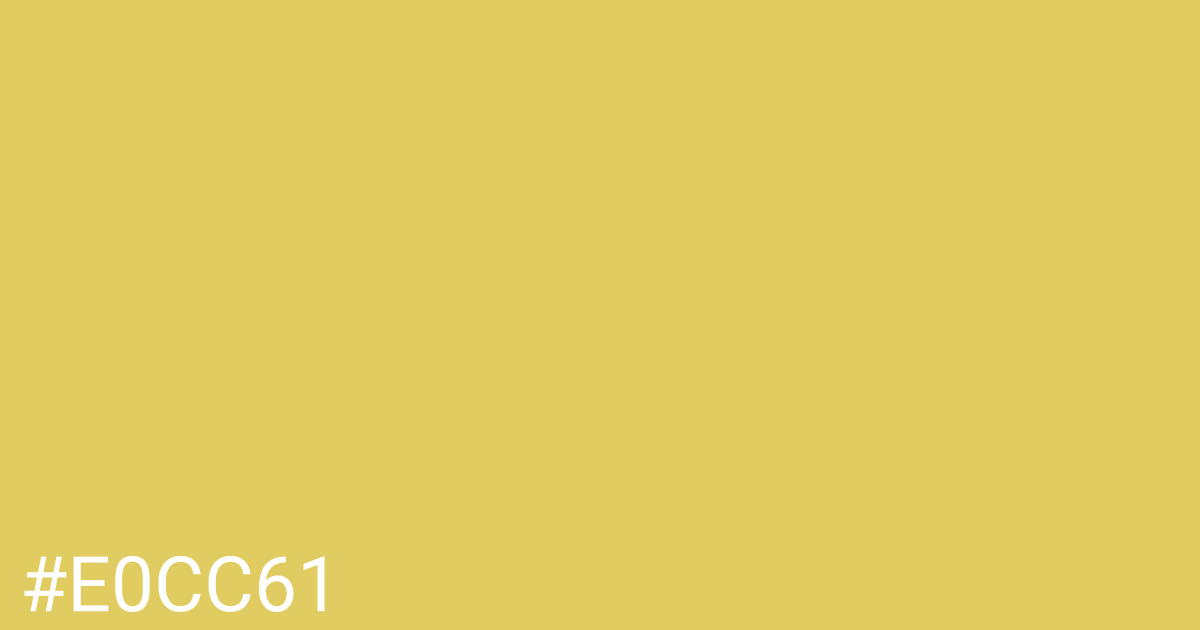 Hex color #e0cc61 graphic
