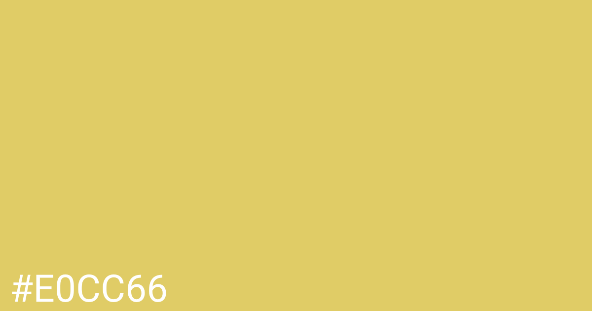 Hex color #e0cc66 graphic