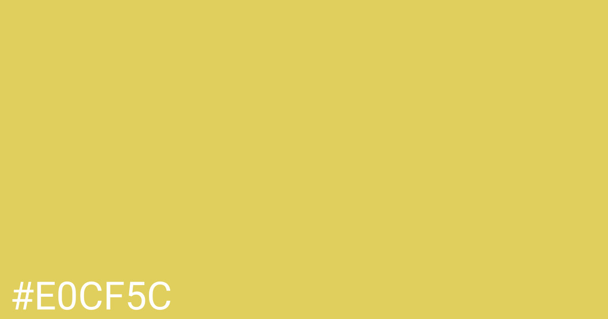 Hex color #e0cf5c graphic