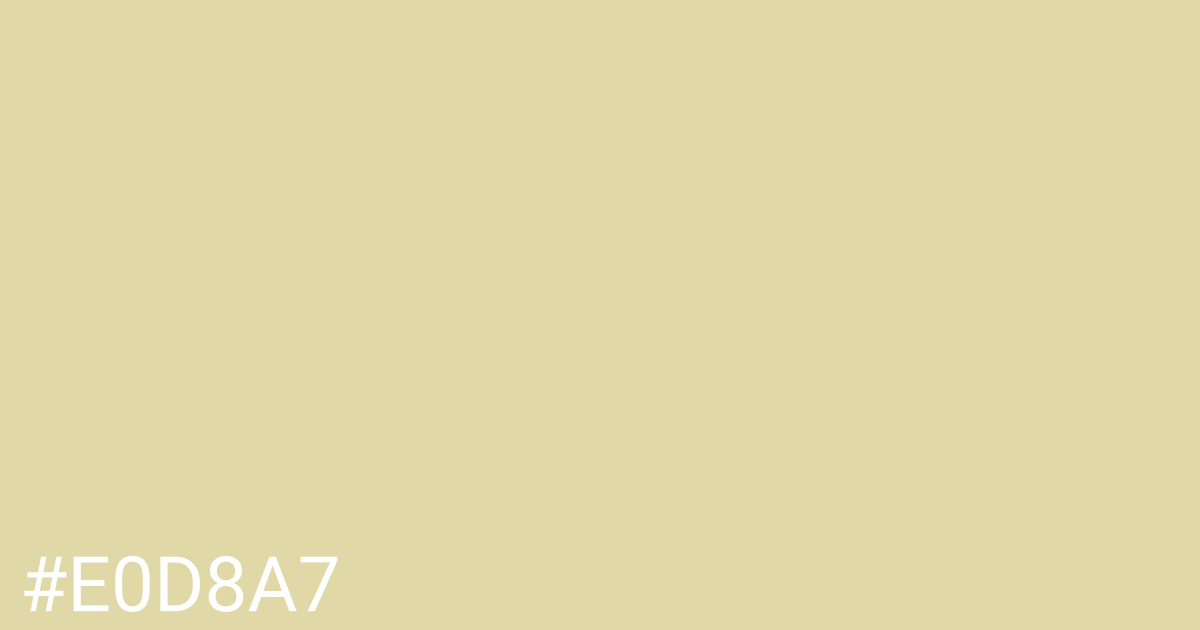 Hex color #e0d8a7 graphic