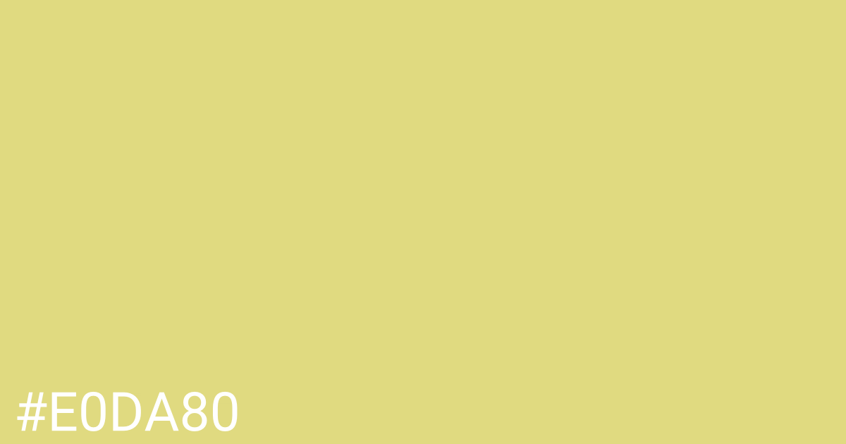 Hex color #e0da80 graphic