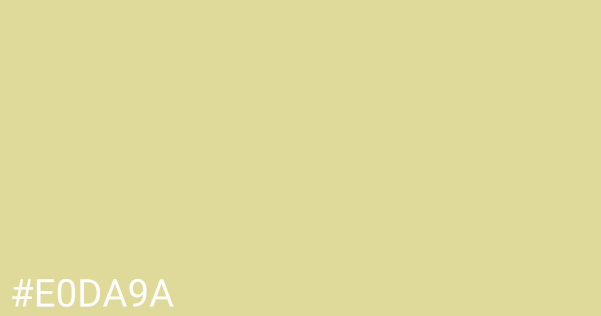 Hex color #e0da9a graphic