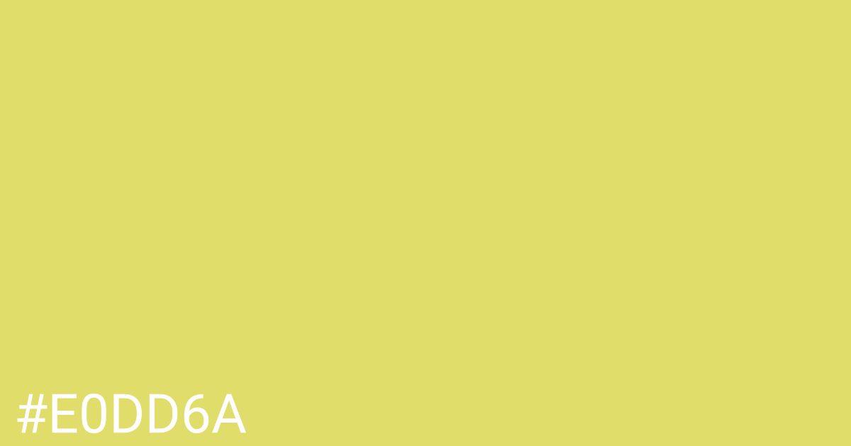 Hex color #e0dd6a graphic