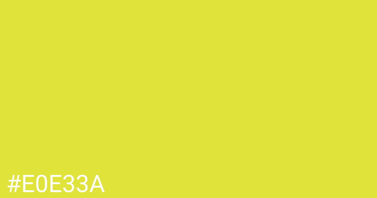Hex color #e0e33a graphic