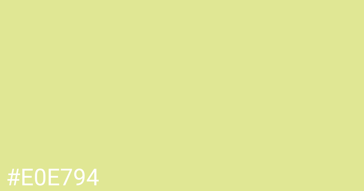 Hex color #e0e794 graphic