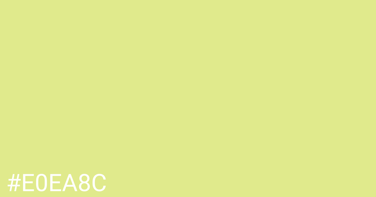 Hex color #e0ea8c graphic