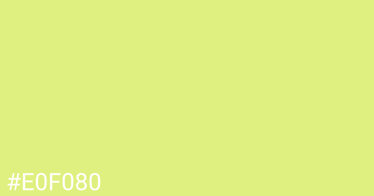 Hex color #e0f080 graphic