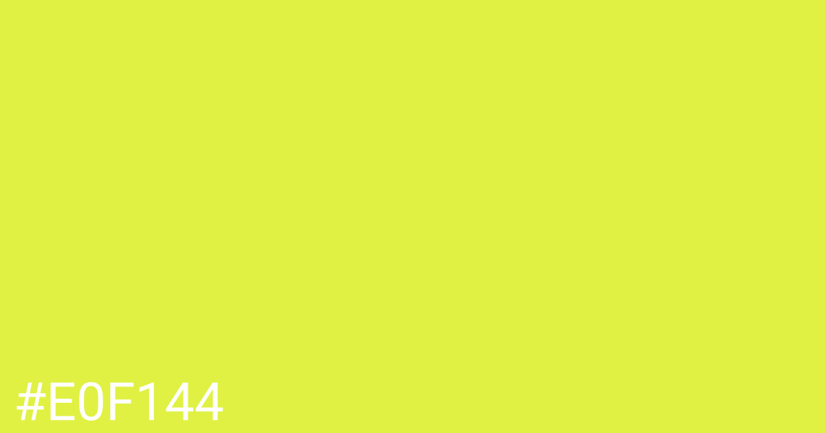 Hex color #e0f144 graphic