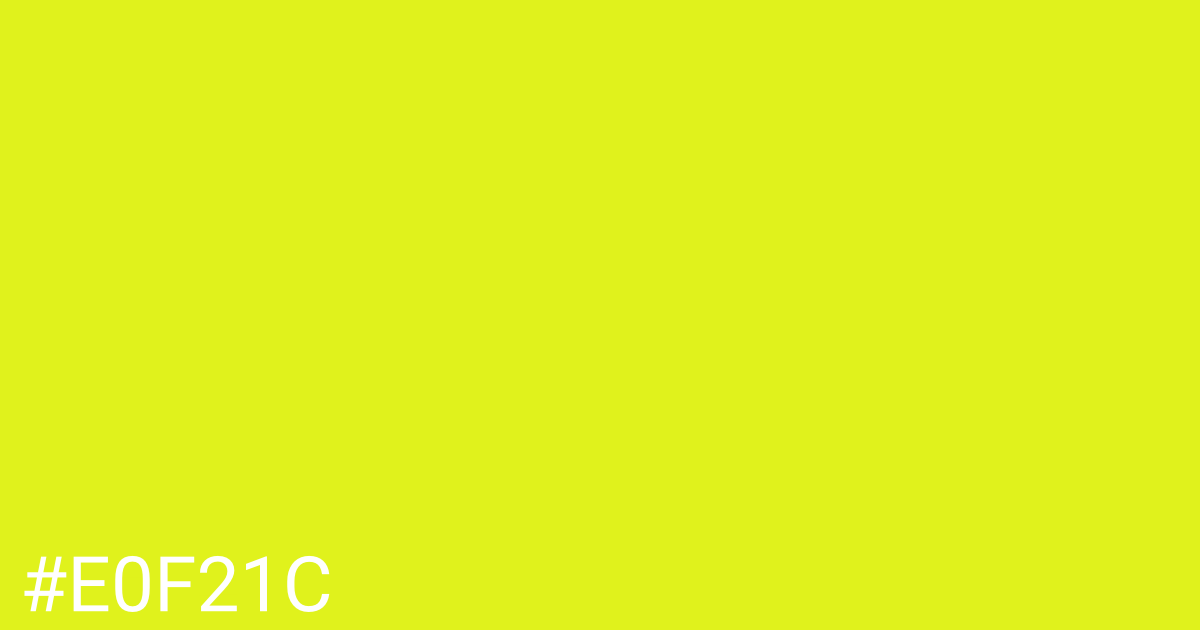 Hex color #e0f21c graphic