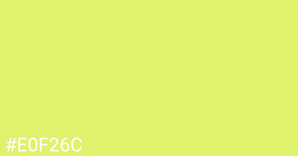 Hex color #e0f26c graphic