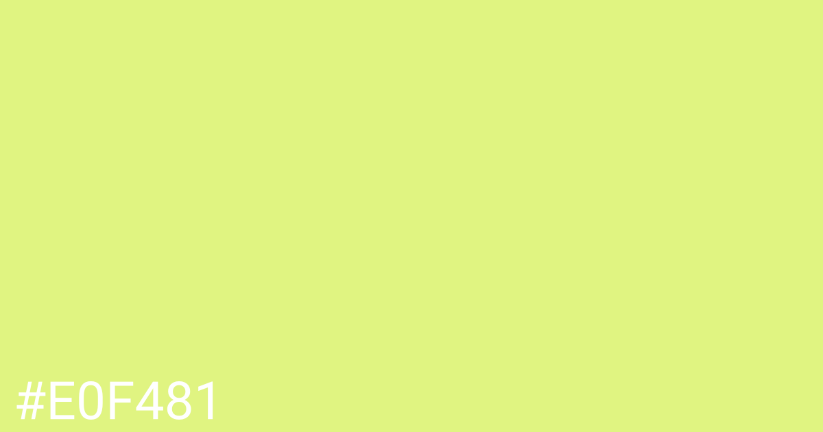 Hex color #e0f481 graphic