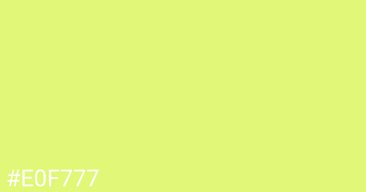 Hex color #e0f777 graphic