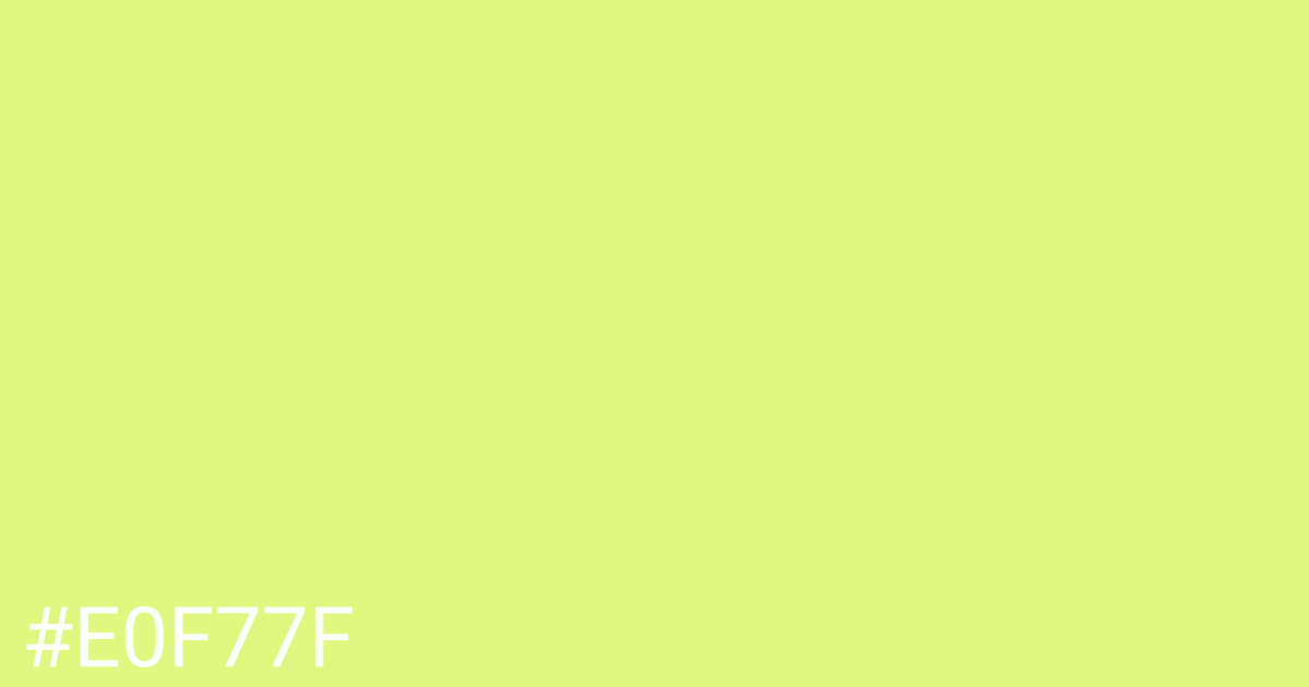 Hex color #e0f77f graphic