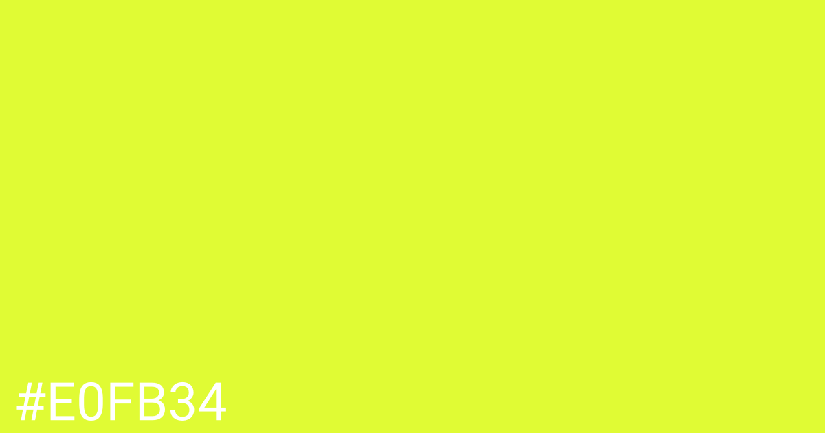 Hex color #e0fb34 graphic