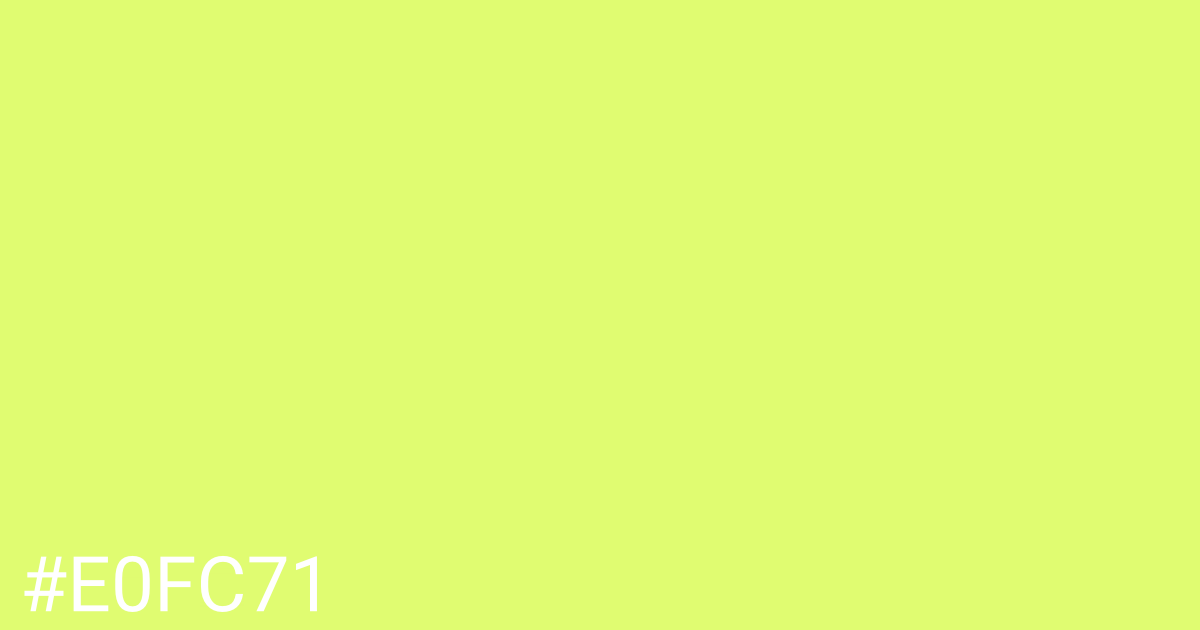 Hex color #e0fc71 graphic