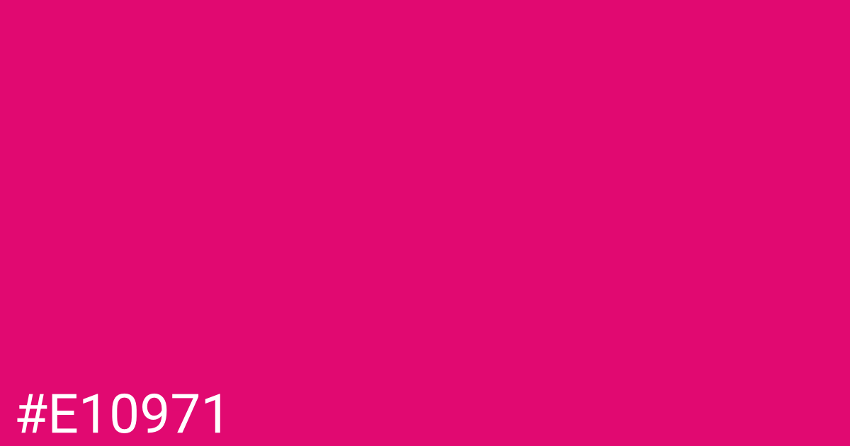 Hex color #e10971 graphic