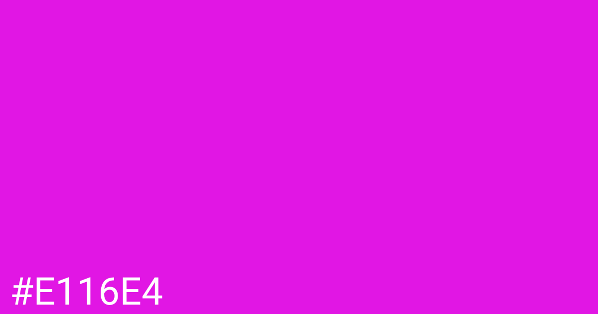 Hex color #e116e4 graphic