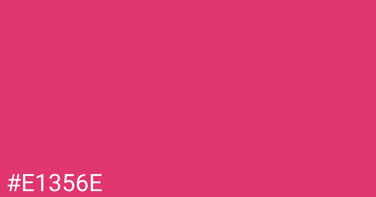 Hex color #e1356e graphic