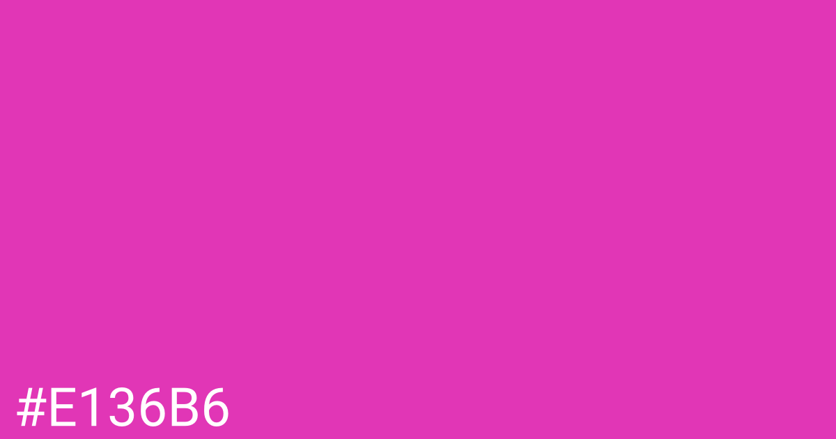 Hex color #e136b6 graphic