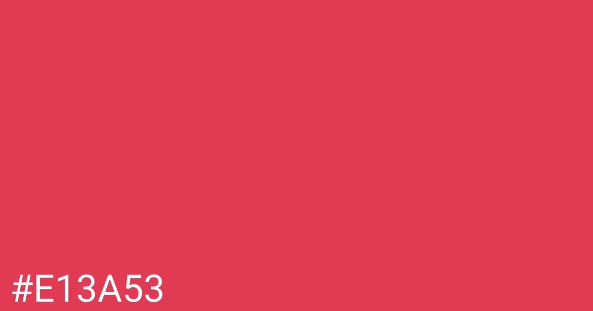 Hex color #e13a53 graphic