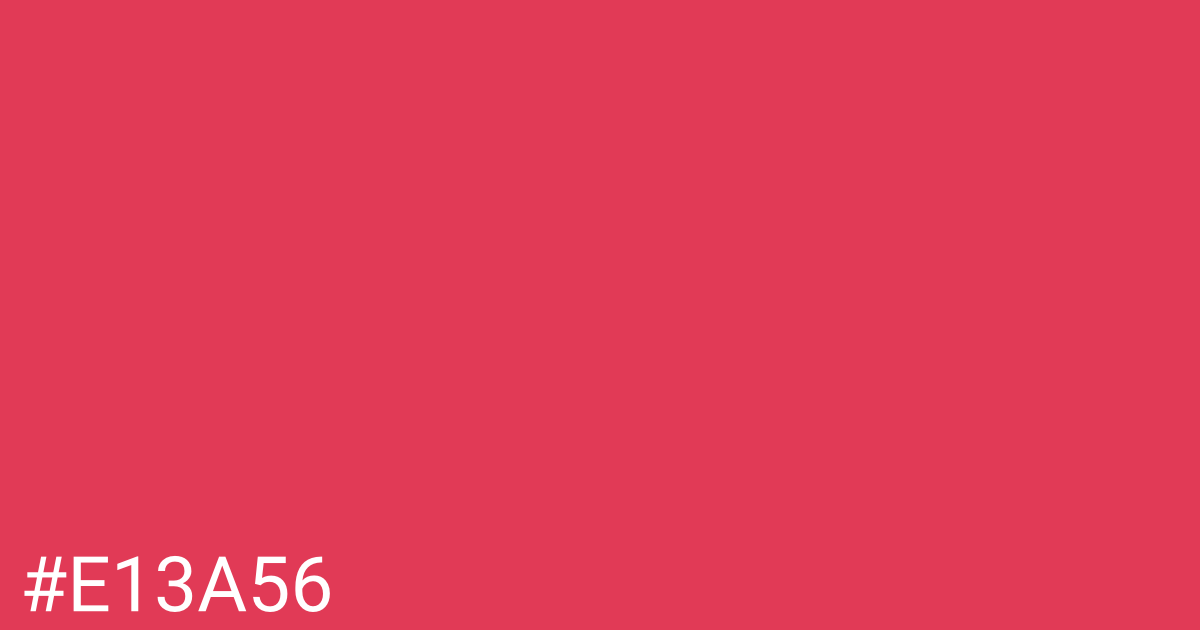 Hex color #e13a56 graphic
