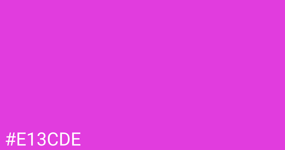Hex color #e13cde graphic
