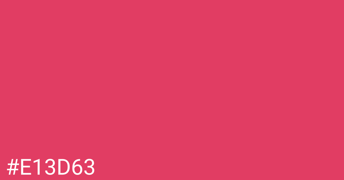 Hex color #e13d63 graphic