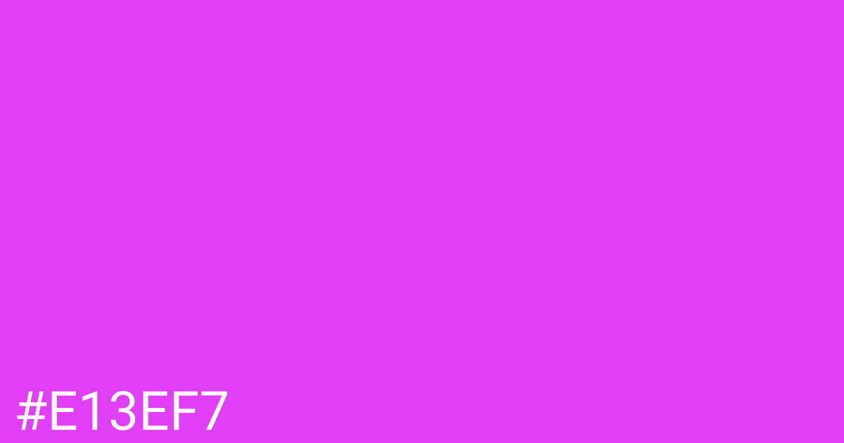 Hex color #e13ef7 graphic