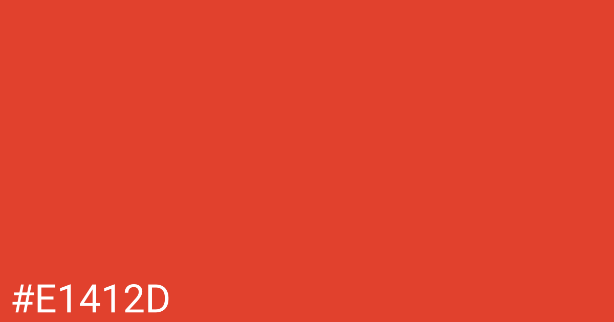 Hex color #e1412d graphic