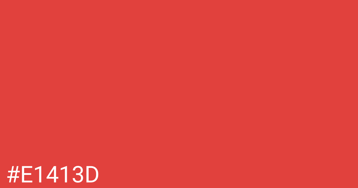 Hex color #e1413d graphic