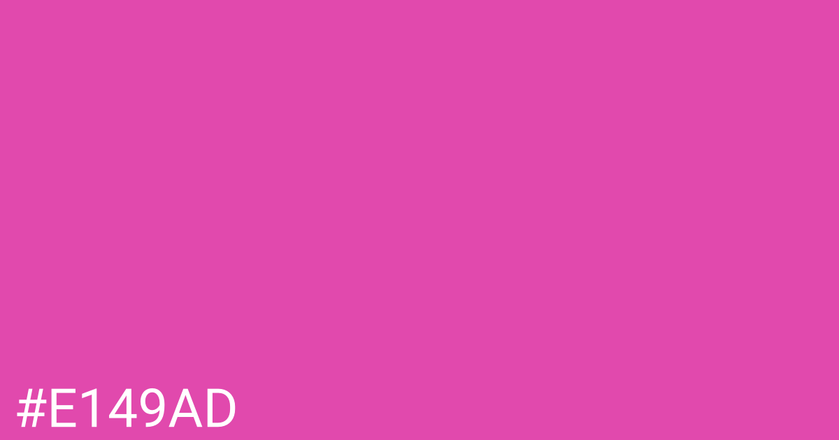 Hex color #e149ad graphic